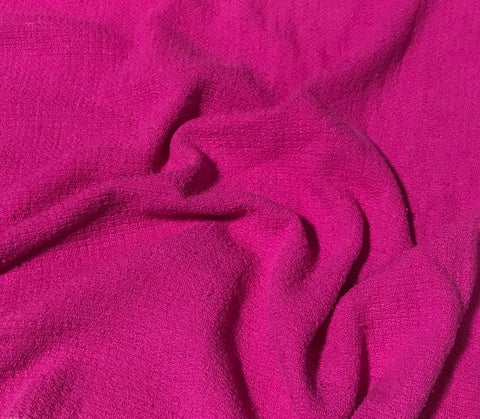 Orchid Pink - Hand Dyed Squares Weave Silk Noil