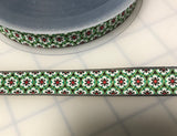 Art Deco Floral Jacquard Ribbon Trim 5/8" ( 2 Colors to choose from)