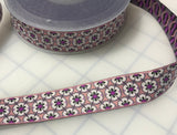 Art Deco Floral Jacquard Ribbon Trim 15/16" ( 2 Colors to choose from)