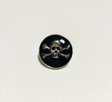Skull & Crossbones Metal Button - 20mm / 3/4" - Dill Buttons Brand (5 Colors to Choose From)