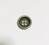 4 Hole Metal Button - 18mm / 5/8 inch - Dill Buttons Brand (2 Colors to Choose From)