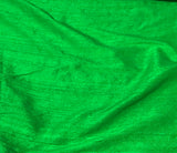 Bright Kelly Green - Hand Dyed Silk Dupioni Fabric
