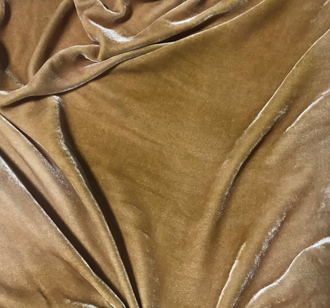 Golden Brown - Hand Dyed Silk Velvet