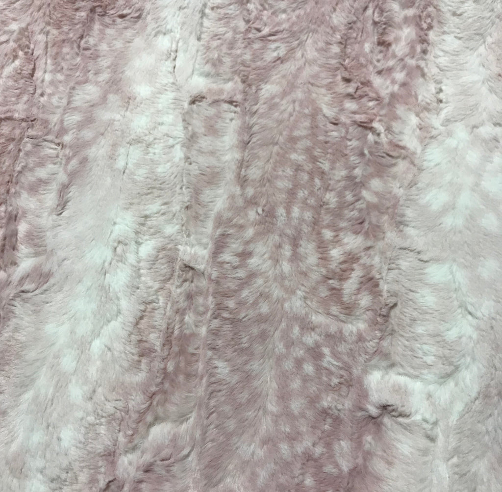 Fawn Rosewater Pink - Cuddle Minky Faux Deer Fur Fabric