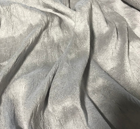 Silver Gray - Hand Dyed Silk Dupioni