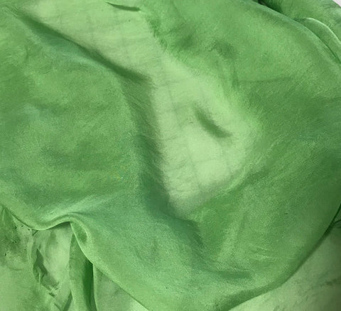Pear Green - Hand Dyed Soft Silk Organza