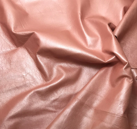 Metallic Pearl Pink - Lambskin Leather