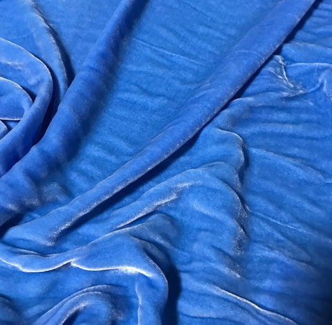 Cornflower Blue - Hand Dyed Silk Velvet