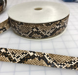 Beige Faux Reptile Leather Trim - Made in France (2 Widths to choose from)