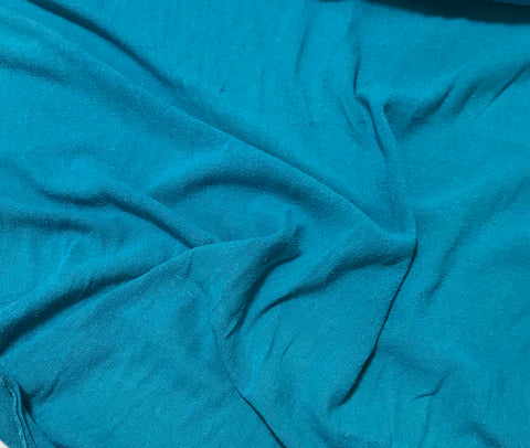Teal Blue - Hand Dyed Poplin Gauze Silk Noil
