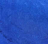 Sapphire Blue Paisley - Hand Dyed Silk Jacquard