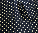 Navy and White 3/8" Polka Dots - Silk Charmeuse
