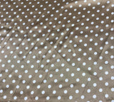 Taupe and Ivory 3/8" Polka Dots - Silk Charmeuse