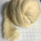Cream - Finest Romney & Merino Wool Roving (.5 Oz)