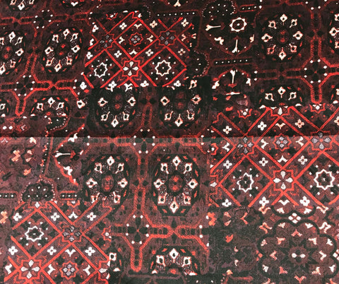 Burgundy Red Tapestry - Silk Charmeuse