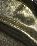 Black & Gold Lame - Stretch Knit Fabric