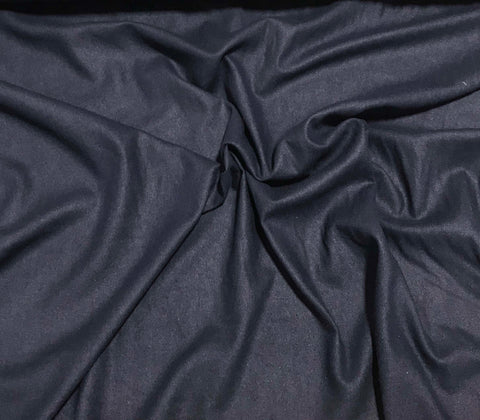 Navy Blue - Silk Noil