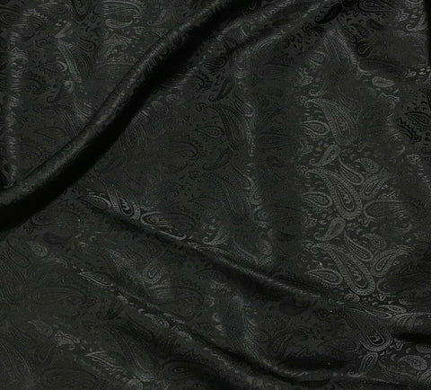Black Paisley - Silk Jacquard