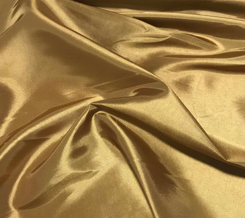Gold - Faux Silk Taffeta Fabric