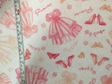 Pink & Peach Princess Dress - Rayon/Linen Fabric