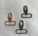 40mm Carabiner Closure Latch with Oval Ring Purse Hardware - Dill Buttons Brand (3 Colors to Choose From)