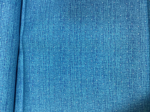 Blue & Silver Tiny Plaid - KP Kids by Kari Pearson - Cotton Fabric