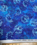 Cobalt Dandelion Watercolor - Make A Wish - Northcott - 20"x45" Remnant