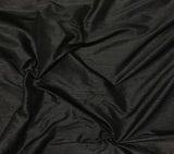 Black - Silk Dupioni Fabric