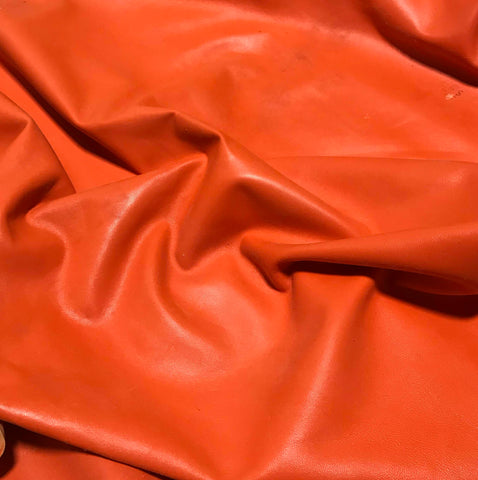 Bright Orange - Lambskin Leather