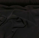Black - Crinkle Silk Crepe Fabric