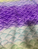 Purple, Green & Blue Mermaid Minky Cuddle Fabric