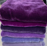 Big Purple Sample Set - Hand Dyed Silk Velvet - 1/4 Yard x 45" Each