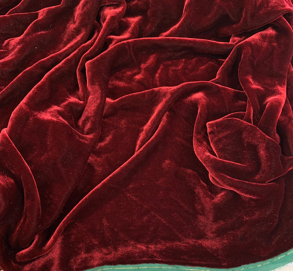 Prism Fabrics & Crafts Iridescent Brick Red - Silk Velvet Fabric