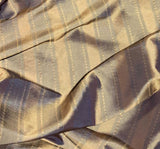 Copper Stripe - Faux Silk Taffeta Fabric