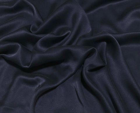 Navy Blue - Sandwashed Silk Charmeuse
