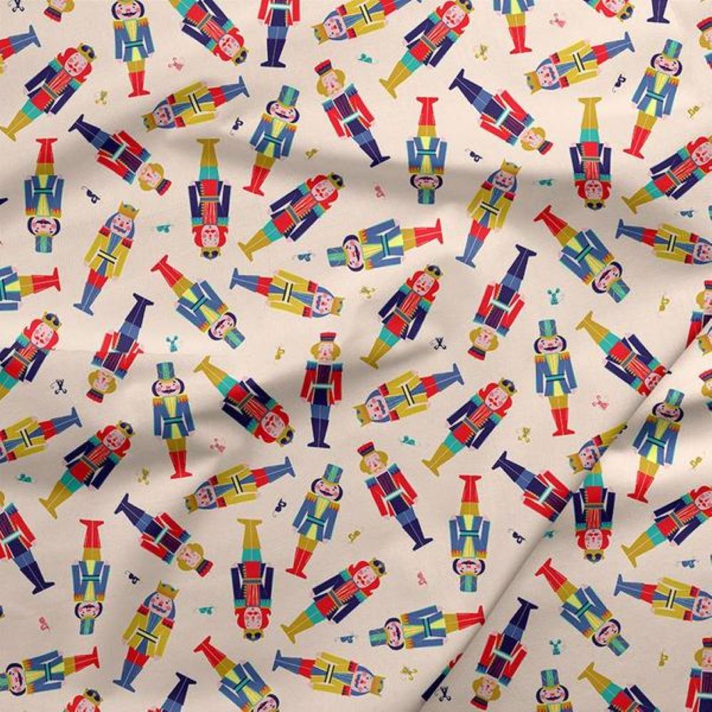 Night of Nutcracker Tossed White NC- Paintbrush Studio Cotton Fabrics