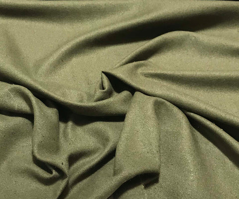 Olive Green - Silk Noil