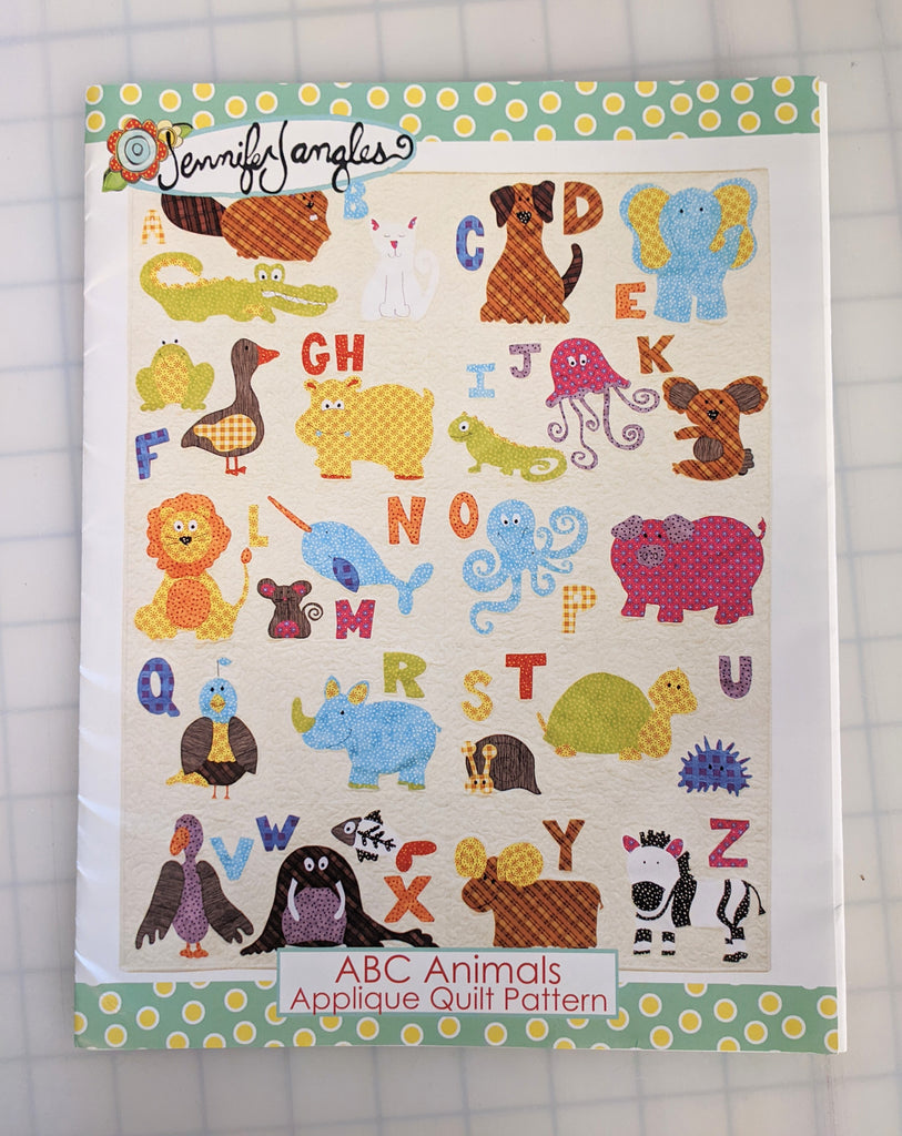 ABC Animals Applique Quilt Pattern by Jennifer Jangles