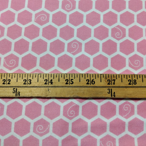 Little One - Honeycomb Pink - Maywood Studio Cotton Flannel Fabric