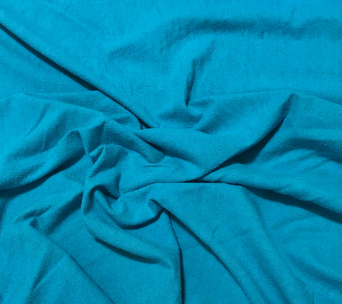 Teal Blue - Hand Dyed Silk Noil