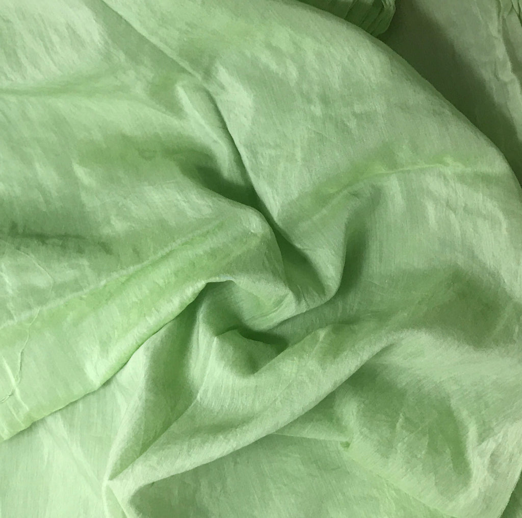 Apple Green - Hand Dyed Silk/Cotton Voile