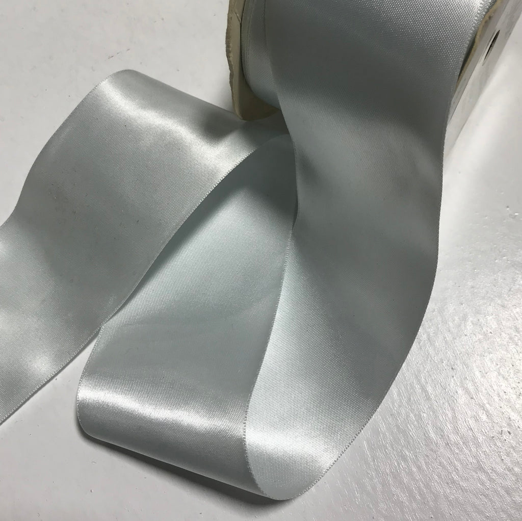 Blue 2 1/4" Vintage Grayblock Double Faced Satin Ribbon (2yd 20")