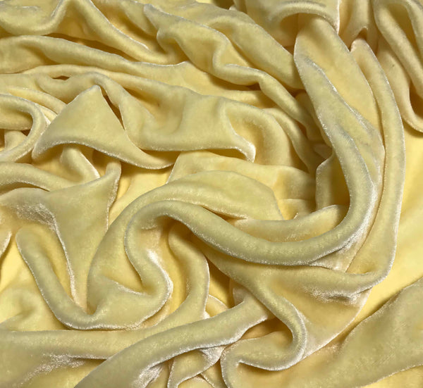 Butter Yellow Hand Dyed Silk Velvet Prism Fabrics & Crafts