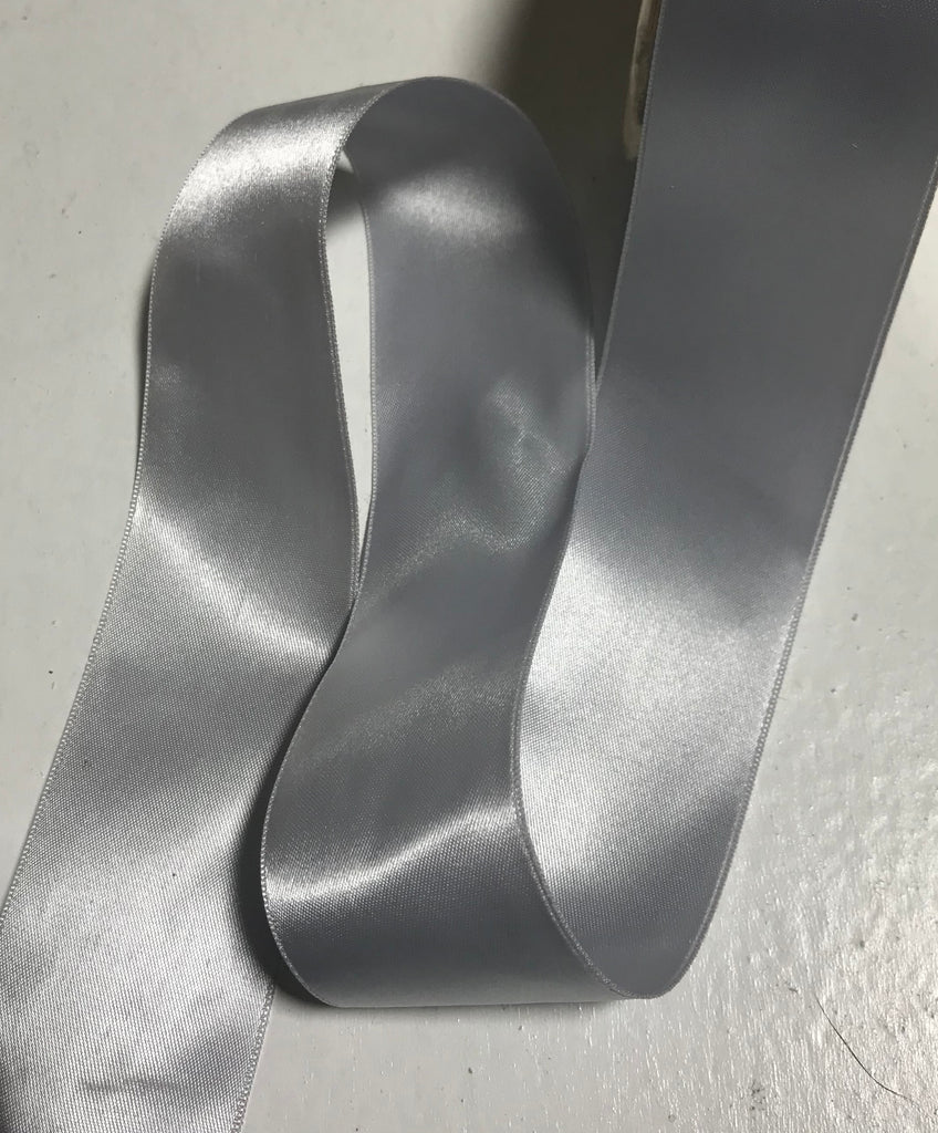 Copenhagen Blue 1 1/2" Vintage Grayblock Double Faced Satin Ribbon