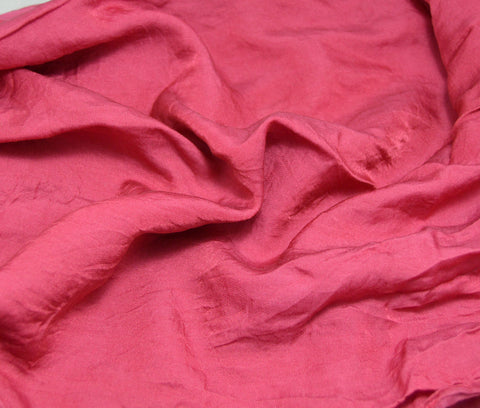 Cranberry Red - Hand Dyed Silk/Cotton Sateen