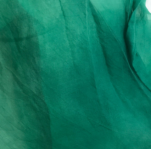 Dark Emerald - Hand Dyed Silk Organza