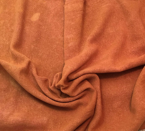 Dusty Orange - Hand Dyed Poplin Gauze Silk Noil