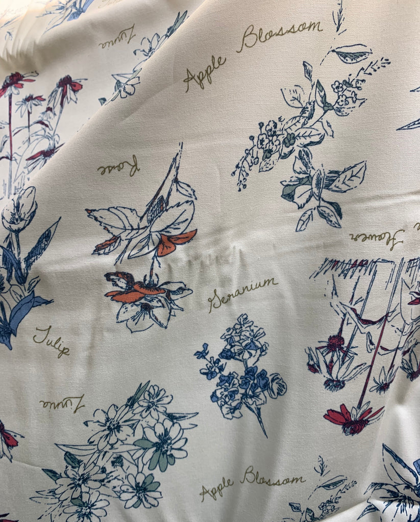 Botanical Innocence - Sketchbook - by Art Gallery 100% Cotton Fabric