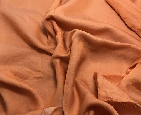 Orange Sherbet - Hand Dyed Silk/Cotton Sateen