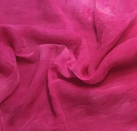 Orchid Pink - Hand Dyed Soft Silk Organza